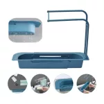 Retractable Sink Rack Storage Drain Basket Kitchen Soap Sponge Storage Sink Drain Rack Kitchen Supplies