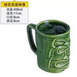 Hawaii Tiki Mugs Cocktail Cup Beer Beverage Mug Ceramic Easter Islandder Tiki Parrot Mug Bar Tool