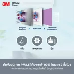 3M  Dust & Pollen + Odor AC Filter 3เอ็ม แผ่นดักจับสิ่งแปลกปลอมในอากาศ รุ่นดักจับกลิ่นและควัน UU010497970