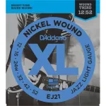 D'Addario® Electric guitar line number 12, special nickel material, emphasizing the Jazz EJ21 Jazz Light, 12-52 ** Made in USA **