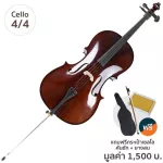 Fitness Cello Sello 4/4 Rose Wood Model MC760R + Free Bag & Carp