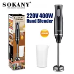 Sokany 400w Blender Electric Food Blender Kitchen Detachable Handheld Blender Egg Beater Vegetable Rack Mixing EU Plug Mixer