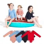 Kidsumplay Back Frill Swimsuit Swimming Swimming Swimming Sleeve One Piece UV