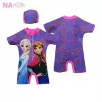 Disney ชุดว่ายน้ำเก็บอุณหภูมิ ชุดว่ายน้ำกันหนาว ชุดว่ายน้ำ เด็กผู้หญิง ผ้านีโอพรีน Neoprene ลายการ์ตูน Frozen โฟรสเซ่น จาก NADreams