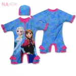 Disney Frozen ชุดว่ายน้ำเด็กผู้หญิง เด็กเล็ก  1-4 ขวบ  girl swimwear ลายการ์ตูนโฟรสเซ่น Frozen รุ่นเด็กเล็ก ชุดว่ายน้ำ