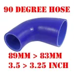 89mm > 83mm  3.5" >3.25" Inch Silicone Reducer Hose Elbow 90 Degree Reinforced Silicone Turbo Pipe For Car 18153461153