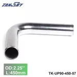 57mm 2.25"od Inlet Aluminum 90' Turbo/intake/intercoolerelbow Piping L450mm For Gm Chevy Chevrolet Camaro Tk-up90-450-57