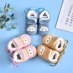 Children's feet 1 year, 2 years, babies plus velvet, spring and autumn, cotton shoes below soft shoes
