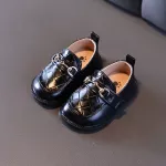 รุ่นทารกรองเท้าหนังขนาดเล็กใหม่ชายรองเท้าเด็กวัยหัดเดินทารกรองเท้านุ่ม Soled รองเท้าลำลองรองเท้า Peas