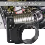 Mass Air Flow Sensor Intake Filter Adapter Plate Black For Mitsubishi V6 L4 Air Filter Adapter