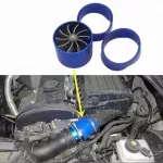 Auto Dubbele Dual Turbo Air Intake Gas Fuel Saver Fan Turbo Supercharger Turbine Fit Voor Luchtinlaat Slang