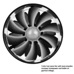 64mm/2.5in Car Air Intake Turbonator Dual Fan Turbine Super Charger Gas Fuel Saver Turbo Aluminum Alloy  Rubber
