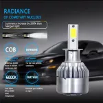 2PCS Car LED Bulbs Headlights Lamps LED H4 H11 H11 880 9005 9006 9006 9007 H3 For BMW E46 Ford Focus 2 Audi A3 Car Accessories