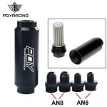 Pqy 44mm Fuel Filter With 2pcs An6 And 2pcs An8 Adaptor Fittings With 60micron Steel Element Pqy5565