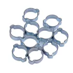 10PC Hose Carbon Steel Adjustable Double Ears Tube for Gas Tube Water Tube Hose Clips Air Clamps for Fuel Pipe