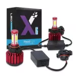 2PCS X6-COB 6500K Auto Headlights Automotive LED Lamp 4-Sides Car Lights Bulb LED Headlight H4/HB4/9006/H11/9005 Car Headlight