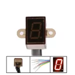 LED, universal digital gear indicator, motorcycle, showing a 5 -speed gear, red LED sensor