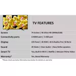 Sony75 inch KD75x8000G 1 year warranty. Internet Android Netflix/YouTube/Webower Smart Digital Normal 69,990 baht HDR4K Ultra HD TV