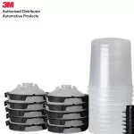 3M PPS2.0 125-Micron Filter ถ้วยไลเนอร์พ่นสีขนาดมาตรฐาน 10 ชิ้น 22 Ounces, Use for Cars, Furniture, Home and more,10 Disposable Lids and Liners,