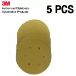 3M 255P 6 -inch sandpaper, 5 sheets Yellow Hookit DC 6inch has number 120, 240, 320, 400