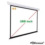Projector screen using a 100 inch wall electric motor with a controlled remote control