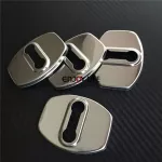 4pcs Stainless Steel Door Lock Buckle Striker Protective Cover Caps Case Sticker For Toyota Fj Cruiser 2006 Tundra 2007