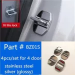 4pcs/set Stainless Steel Door Lock Protection Cover Anti-corrosive Case For Benz E-series C-series M Ml-series B-series Slk Glk