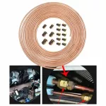 3/16inch Od Copper Nickel Brake Line Tubing Kit with 16 FITTings Set Accessories Roll Brake Line Tubing Kit Assort Fittings
