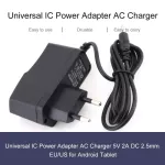 Universal Black IC Power Adapter AC Charger DC 5V 2A / 2000mA 2.5mm EU / US Plug for Android Tablet Laptop