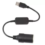 5v 2a Usb Male To 12v Car Cigarette Lighter Socket Converter Cable Adapter For Dvr Car-charger Electronics Auto Accessories