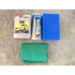 Car washing set, car cleaner+Cha Moor+sponge+car towels All of this at a price of 300 baht. The product is limited.