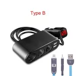 12v-24v Car Cigarette Lighter Socket Splitter Plug Led Usb Charger Adapter 3.1a 100w Detection For Phone Mp3 Dvr Accessories