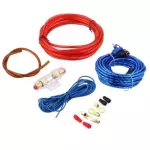 1 Set Car Power Amplifier Car Speaker Woofer Cables Amplifier Installation Kit for Automobile Subwoofer Set Line with Fuse