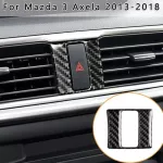 Carbon Fiber Decoration Cap Lamp Button Sticker for Mazda 3 Axla -18 1PCS