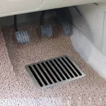 Stainless Steel Car Floor Carpet Mat Patch Foot Rest Heel Pedal Pad Spare Stainless Steel Rubber Copper 23.5x16CM