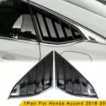 1pair Side Vent Window Quarter Louver Cover Decor Black For Honda Accord -20