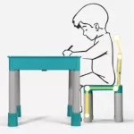 โต๊ะต่อเสริมพัฒนาการ มาพร้อมเก้าอี้ 1 ตัว แถมฟรี!!! ตัวต่อ360ชิ้น และตะกร้าใส่เลโก้ 4 ชิ้น 3in1 Table Set