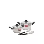 ชุดหม้อหุงต้ม Tiger 6 ชิ้น จากแบรนด์ ZEBRA ผลิตจากสเตนเลสสตีลคุณภาพฟู้ดเกรด SUS304 หม้อชุด เกรดดี สินค้าคุณภาพ หัวม้าลาย