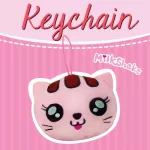 Collection of the key chain Rainflower cat head keychain