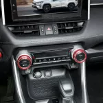 2pcs Aluminum Alloy Car Console Ac Switch Control Trim Red For Toyota Rav4 -car Decoration Cover Trim