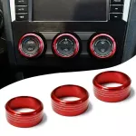 3PCS AC RINB SET RED Aluminum for Subaru Impreza WRX/STI Accessories