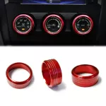 Set Ac Ring Knob Red Aluminum Covers for Subaru Impreza WRX/Sti Decal Accessories 3PCS