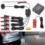 Car Parking Sensor Reverse Backup Buzzer Alarm System16mm Flat Sensors Kit