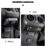 For Jeep Wrangler JL 18 Decor Frame Carbon Fiber Black Accessories Window Frame