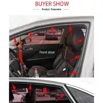 Car Trunk Door Black Rubber Seal Strip Double Layer Sealing Double L-Shaped Sealing Sticker Sound Insulation