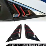 1 Pair Side Air Vent Window Louver Gloss Black for Honda Civic -20 Made of High Quality Abs Plastic Material
