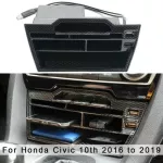 Central Console Storage Box Organizer W/ USB Port for Honda Civic 10th -19 Durable and Practical