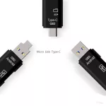 2 Colors All in 1 Usb  Card Reader High Speed SD TF Micro SD Card Reader Type C USB C Micro USB Memory OTG Card Reader