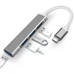 สี่ในหนึ่งเดียวมินิชนิด c ฮับ USB 3.0 ตัวแยกฮับหนึ่งลากสี่แท่นวาง typeC