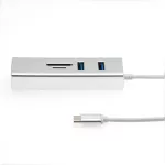 ฮับ ​​USB Type-C ถึง HUB3.0 ฮับพอร์ต USB Gigabit Ethernet ฮับตัวอ่านการ์ด TF/SD ตัวขยาย